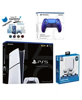 Sony PlayStation 5 Slim Digital with Extra White Controller, Charging Usb Hub and MightySkins Decal Voucher