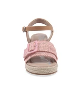 Sam Edelman Little and Big Girls Lucia Buckle Espadrille Wedge Sandals