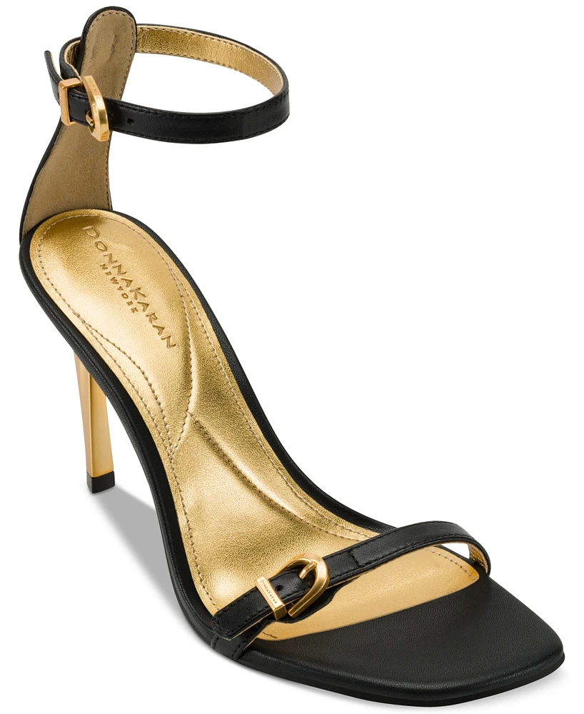 Donna Karan Women's Pryce Buckle Ankle-Strap Dress Sandals
