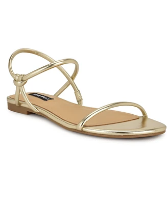 Nine West Women's Maizy Strappy Flat Slip-On Sandals