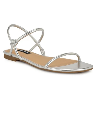 Nine West Women's Maizy Strappy Flat Slip-On Sandals