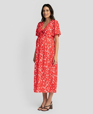 Seraphine Women's Maternity Nursing Midi Dress