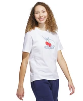 adidas Women's Cotton Cherry Logo-Graphic Crewneck T-Shirt