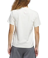 adidas Women's Cotton Bow Logo-Graphic Crewneck T-Shirt