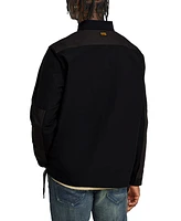 G-Star Raw Men's Relaxed Fit Long Sleeve Mixed Media Button Front Shirt