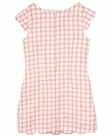 Rare Editions Big Girls Tweed Button Down Dress