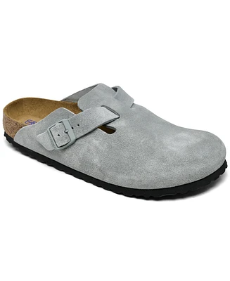 Birkenstock Women's Boston Soft Footbed Suede Leather Clogs from Finish Line