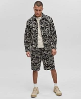 Mode Of One Mens Floral Embroidered Shacket Shorts Exclusively At Macys