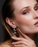 Eliot Danori Silver-Tone Cubic Zirconia Vine Linear Drop Earrings, Exclusively at Macy's