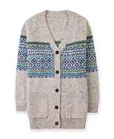 Celtic & Co. Women's Donegal Fair Isle V-Neck Cardigan