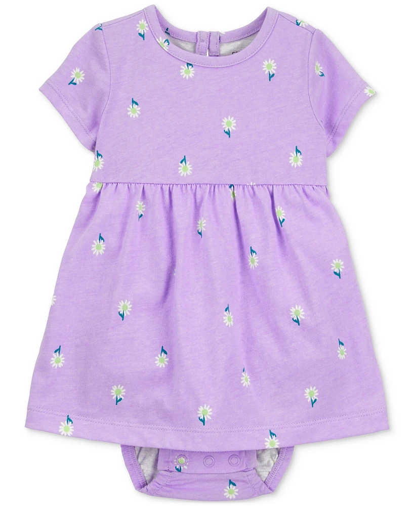 Carter's Baby Girls Cotton Floral-Print Bodysuit Dress