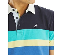 Nautica Men's Relaxed Fit Short Sleeve Striped Polo Shirt