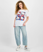 Grayson Threads, The Label Juniors' Hello Kitty Grid Graphic T-Shirt