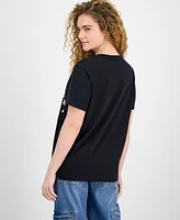 Grayson Threads, The Label Juniors' Kuromi Bow Graphic T-Shirt