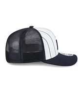 New Era Men's White/Navy Minnesota Twins 2025 Batting Practice 9SEVENTY Stretch-Snap Trucker Hat