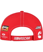 Stewart-Haas Racing Team Collection Men's White/Red Chase Briscoe Mahindra Uniform Adjustable Hat