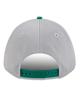 New Era Men's Gray/Green Athletics 2025 Batting Practice 9FORTY M-Crown Adjustable Hat