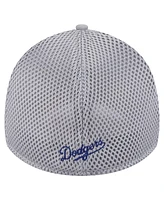 New Era Men's Gray Los Angeles Dodgers Linear 39THIRTY Flex-Fit Hat