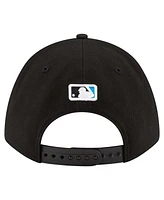 New Era Men's Black Miami Marlins Player Replica 9FORTY Adjustable Hat