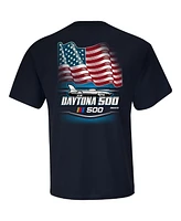 Checkered Flag Sports Men's Navy Daytona International Speedway 2025 500 American T-Shirt