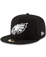 New Era Men's Black Philadelphia Eagles Super Bowl Lix Champions Side Patch 59FIFTY Fitted Hat