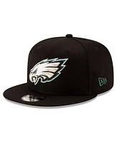 New Era Men's Black Philadelphia Eagles Super Bowl Lix Champions Side Patch 9FIFTY Snapback Hat