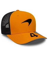 New Era Big Boys and Girls Lando Norris Orange/Anthracite McLaren F1 Team 2025 Replica 9FIFTY Stretch-Snap Trucker Hat