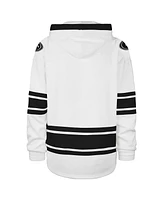 '47 Brand Men's White San Francisco 49ers After Image Superior Lacer with Hood Sweatshirt