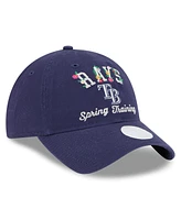 New Era Women's Navy Tampa Bay Rays 2025 Spring Training Floral 9TWENTY Adjustable Hat