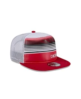 New Era Men's Red Cincinnati Reds Team Horizon 9FIFTY A-Frame Trucker Snapback Hat