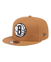 New Era Men's Tan Brooklyn Nets Color Pack 9FIFTY Snapback Hat