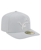 New Era Men's Gray Detroit Lions Color Pack 59FIFTY Fitted Hat