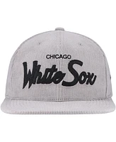 Mitchell & Ness Men's Gray Chicago White Sox Corduroy Snapback Hat