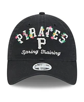 New Era Women's Black Pittsburgh Pirates 2025 Spring Training Floral 9TWENTY Adjustable Hat