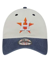 New Era Men's Cream/Navy Houston Astros Classic Side Script 9TWENTY Adjustable Hat