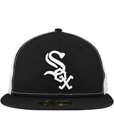 New Era Men's Black Chicago White Sox Team Color 59FIFTY Trucker Fitted Hat