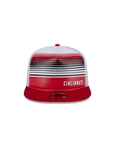 New Era Men's Red Cincinnati Reds Team Horizon 9FIFTY A-Frame Trucker Snapback Hat