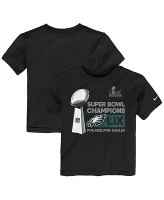 Outerstuff Toddler Black Philadelphia Eagles Super Bowl Lix Champions Locker Room Trophy Collection T-Shirt