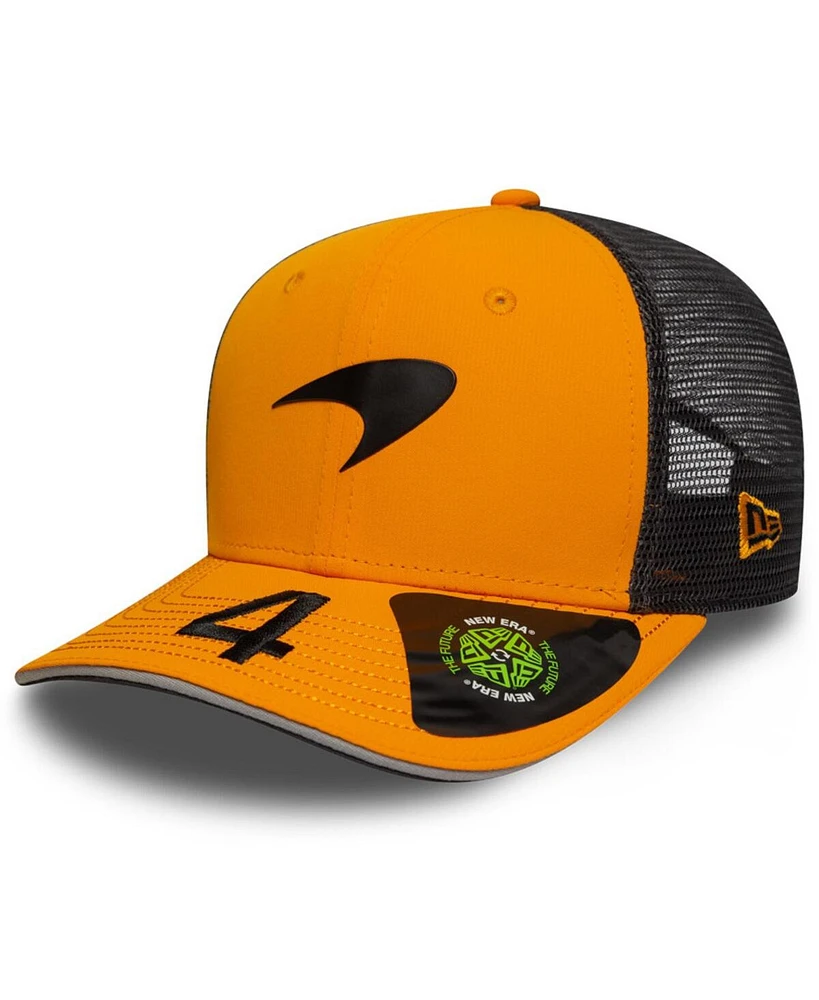 New Era Big Boys and Girls Lando Norris Orange/Anthracite McLaren F1 Team 2025 Replica 9FIFTY Stretch-Snap Trucker Hat