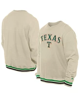 New Era Men's Cream Texas Rangers St. Patrick's Day Twill Pullover Sweatshirt