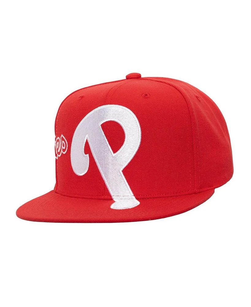 Mitchell & Ness Men's Red Philadelphia Phillies Big Time Snapback Hat
