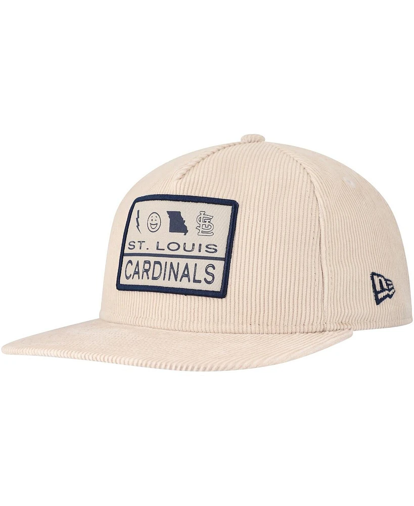 New Era Men's Khaki St. Louis Cardinals Summer Essential Golfer Snapback Hat