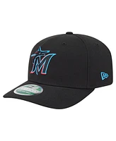 New Era Men's Black Miami Marlins Player Replica 9SEVENTY Adjustable Hat