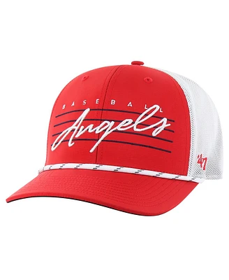 '47 Brand Men's Red Los Angeles Angels Downburst Trucker Adjustable Hat