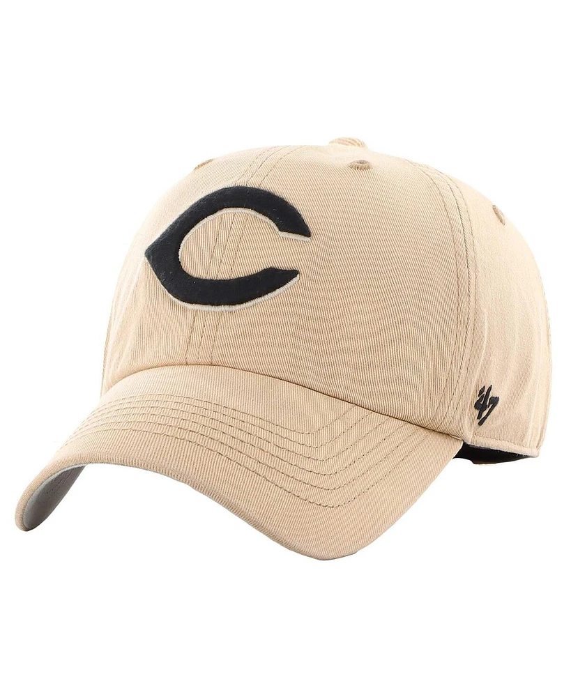 '47 Brand Men's Khaki Cincinnati Reds Dusted Franchise Fitted Hat