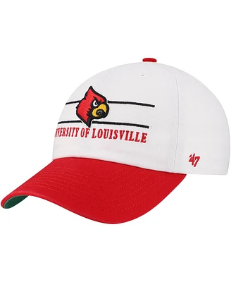 '47 Brand Men's White Louisville Cardinals Gridiron Clean Up Adjustable Hat