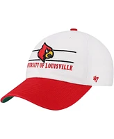 '47 Brand Men's White Louisville Cardinals Gridiron Clean Up Adjustable Hat