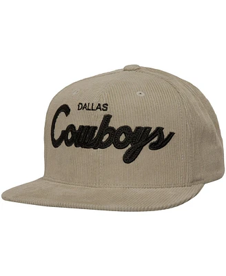Mitchell & Ness Men's Tan Dallas Cowboys Cord Snapback Hat
