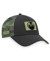 Fanatics Men's Black/Camo Edmonton Oilers Military Appreciation Adjustable Hat