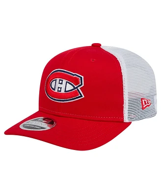 New Era Men's Red Montreal Canadiens Core Trucker 9SEVENTY Stretch-snap Hat